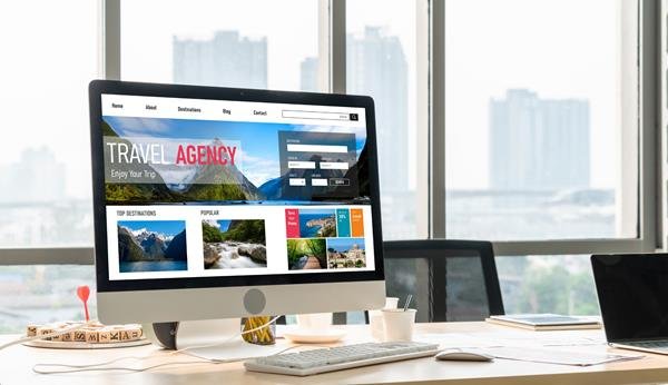 website profissional de uma agência de viagens